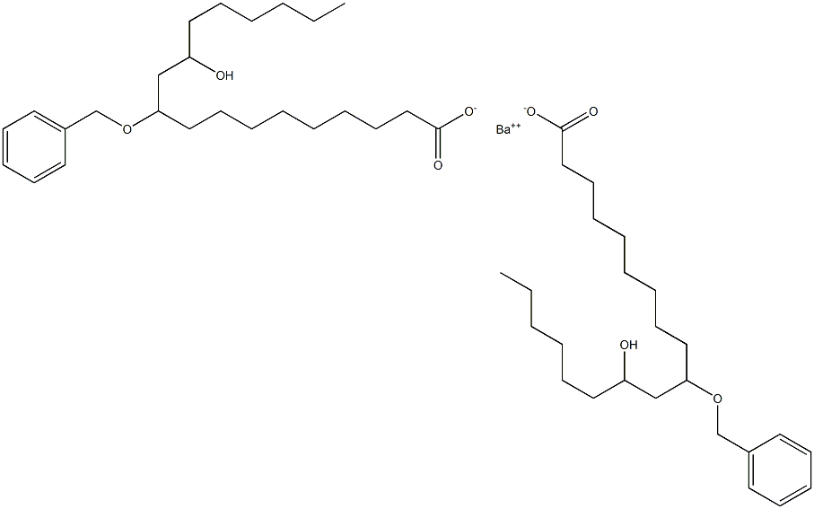 Bis(10-benzyloxy-12-hydroxystearic acid)barium salt Struktur