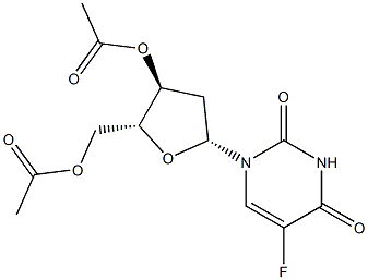 3'-O,5'-O-Diacetyl-5-fluoro-2'-deoxyuridine Struktur