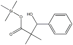 2,2-Dimethyl-3-hydroxy-3-phenylpropanoic acid (trimethylsilyl) ester Struktur