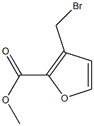 3-(Bromomethyl)-2-furancarboxylic acid methyl ester Struktur