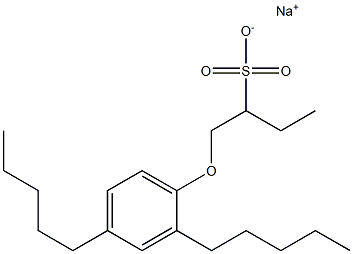 1-(2,4-Dipentylphenoxy)butane-2-sulfonic acid sodium salt Struktur