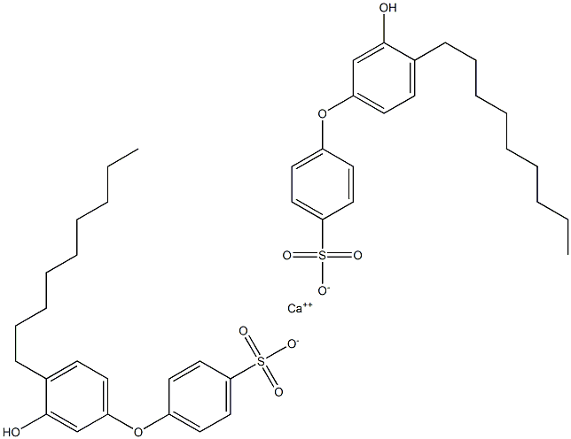 Bis(3'-hydroxy-4'-nonyl[oxybisbenzene]-4-sulfonic acid)calcium salt Struktur