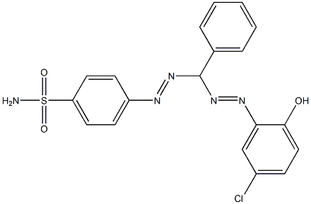 4-[[(5-Chloro-2-hydroxyphenylazo)phenylmethyl]azo]benzenesulfonamide Struktur