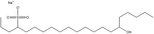 16-Hydroxyhenicosane-4-sulfonic acid sodium salt Struktur