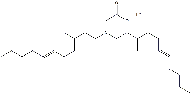 N,N-Bis(3-methyl-6-undecenyl)aminoacetic acid lithium salt Struktur