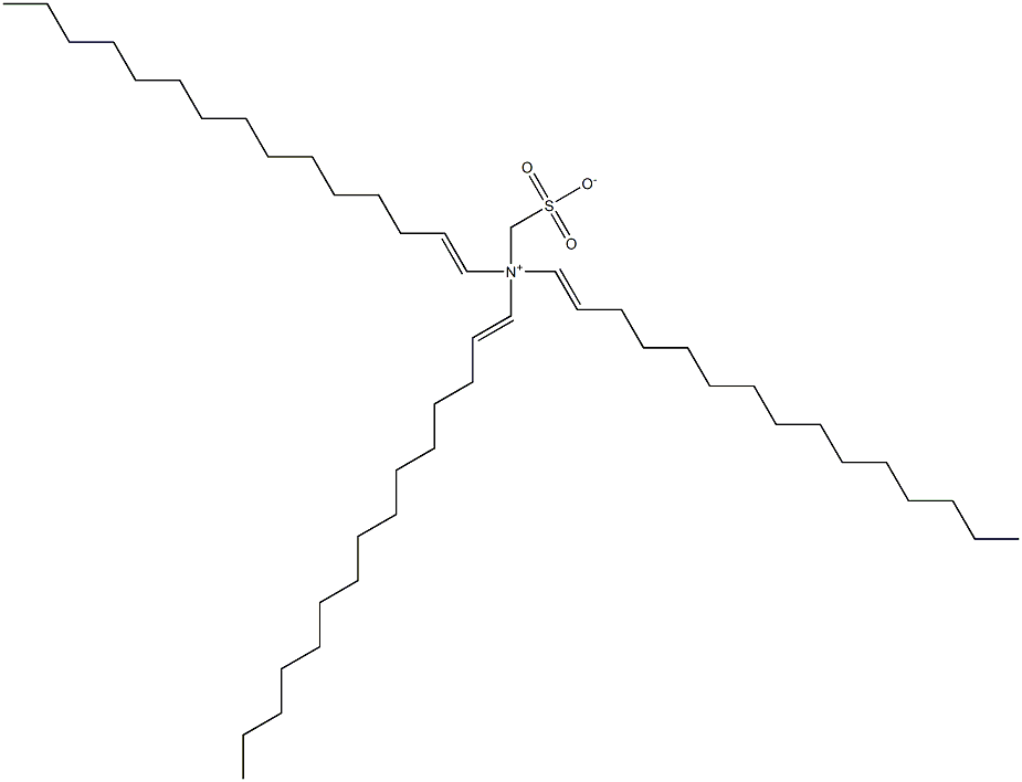 N,N-Di(1-pentadecenyl)-N-sulfonatomethyl-1-pentadecen-1-aminium Struktur