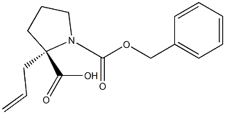 (2S)-Pyrrolidine-1,2-dicarboxylic acid 1-benzyl 2-(2-propenyl) ester Struktur