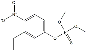 Thiophosphoric acid O,O-dimethyl O-(3-ethyl-4-nitrophenyl) ester Struktur