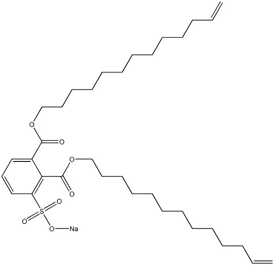 3-(Sodiosulfo)phthalic acid di(12-tridecenyl) ester Struktur