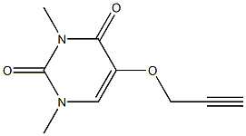 1,3-Dimethyl-5-(2-propynyloxy)uracil Struktur