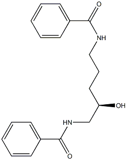 (-)-N,N'-[(R)-2-Hydroxypentamethylene]bisbenzamide Struktur