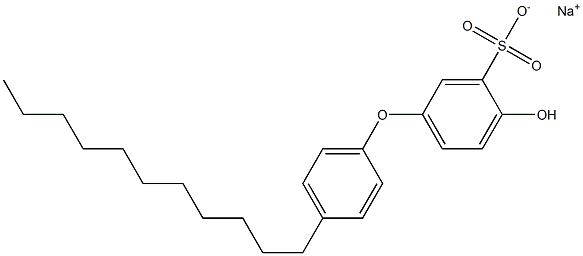 4-Hydroxy-4'-undecyl[oxybisbenzene]-3-sulfonic acid sodium salt Struktur