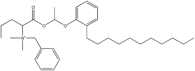 N,N-Dimethyl-N-benzyl-N-[1-[[1-(2-undecylphenyloxy)ethyl]oxycarbonyl]butyl]aminium Struktur