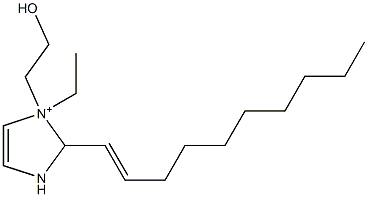 2-(1-Decenyl)-1-ethyl-1-(2-hydroxyethyl)-4-imidazoline-1-ium Struktur