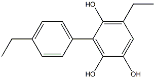 5-Ethyl-3-(4-ethylphenyl)benzene-1,2,4-triol Struktur