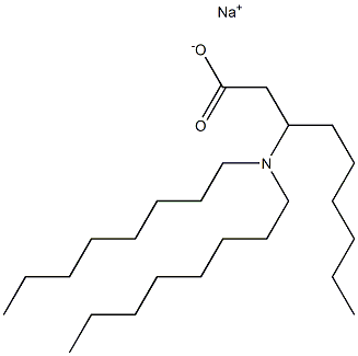 3-(Dioctylamino)nonanoic acid sodium salt Struktur