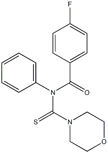 N-(4-Fluorobenzoyl)-N-phenyl-4-morpholinecarbothioamide Struktur