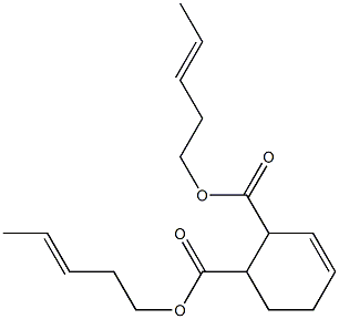 3-Cyclohexene-1,2-dicarboxylic acid bis(3-pentenyl) ester Struktur