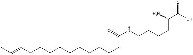 N6-(12-Tetradecenoyl)lysine Struktur