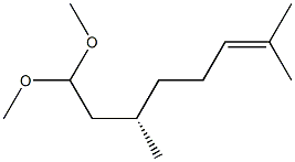 [S,(-)]-3,7-Dimethyl-6-octenal dimethyl acetal Struktur