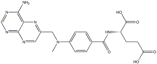 (2S)-2-[4-[N-(4-Amino-6-pteridinylmethyl)methylamino]benzoylamino]glutaric acid Struktur