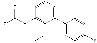 4'-Fluoro-2-methoxy-3-biphenylacetic acid Struktur