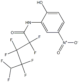 N-(2-Hydroxy-5-nitrophenyl)-2,2,3,3,4,4,5,5-octafluorovaleramide Struktur