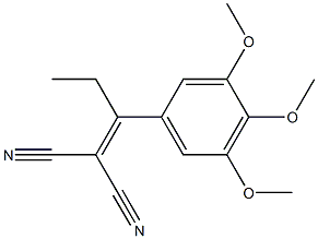 [1-(3,4,5-Trimethoxyphenyl)propylidene]malononitrile Struktur