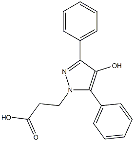 3-(4-Hydroxy-3,5-diphenyl-1H-pyrazol-1-yl)propanoic acid Struktur