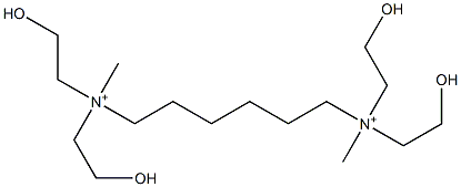 N,N,N',N'-Tetrakis(2-hydroxyethyl)-N,N'-dimethylhexane-1,6-diaminium Struktur