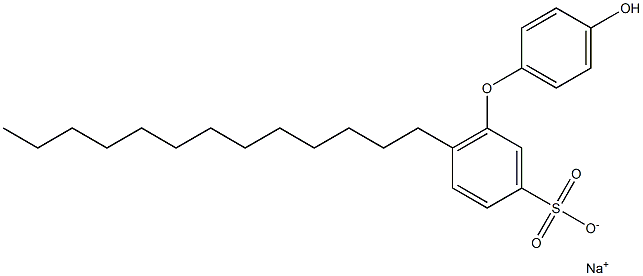 4'-Hydroxy-6-tridecyl[oxybisbenzene]-3-sulfonic acid sodium salt Struktur