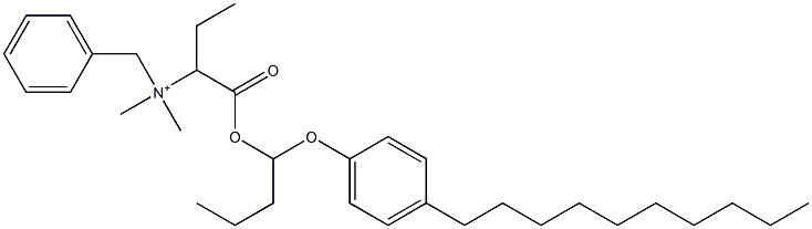 N,N-Dimethyl-N-benzyl-N-[1-[[1-(4-decylphenyloxy)butyl]oxycarbonyl]propyl]aminium Struktur