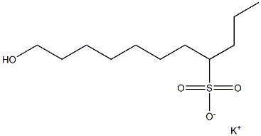 11-Hydroxyundecane-4-sulfonic acid potassium salt Struktur