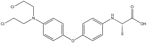 N-[4-[4-[Bis(2-chloroethyl)amino]phenoxy]phenyl]alanine Struktur