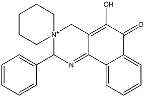 4,6-Dihydro-5-hydroxy-6-oxo-2-phenylspiro[benzo[h]quinazolin-3-ium-3(2H),1'-piperidinium] Struktur