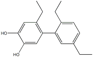 4-Ethyl-5-(2,5-diethylphenyl)benzene-1,2-diol Struktur