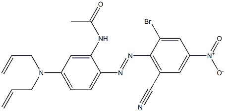 N-[2-(2-Bromo-6-cyano-4-nitrophenylazo)-5-(diallylamino)phenyl]acetamide Struktur