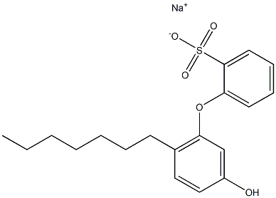 3'-Hydroxy-6'-heptyl[oxybisbenzene]-2-sulfonic acid sodium salt Struktur