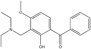 2-Hydroxy-4-methoxy-3-(diethylaminomethyl)benzophenone Struktur