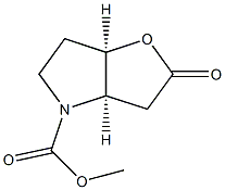 (3aR,6aR)-Hexahydro-2-oxo-4H-furo[3,2-b]pyrrole-4-carboxylic acid methyl ester Struktur