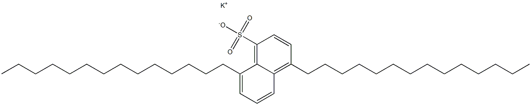 4,8-Ditetradecyl-1-naphthalenesulfonic acid potassium salt Struktur