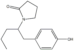 1-[1-[4-Hydroxybenzyl]butyl]pyrrolidin-2-one Struktur