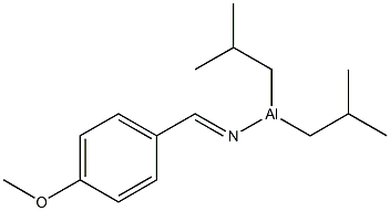 Diisobutyl(4-methoxybenzylideneamino)aluminum Struktur