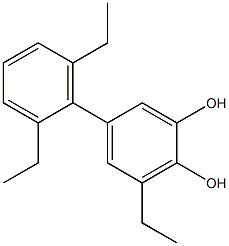 3-Ethyl-5-(2,6-diethylphenyl)benzene-1,2-diol Struktur