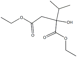 2-Hydroxy-2-isopropylsuccinic acid diethyl ester Struktur