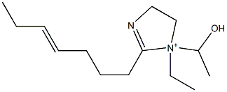 1-Ethyl-2-(4-heptenyl)-1-(1-hydroxyethyl)-2-imidazoline-1-ium Struktur