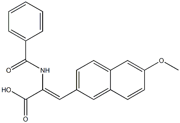 (Z)-2-Benzoylamino-3-(6-methoxy-2-naphthalenyl)acrylic acid Struktur