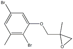 2,5-Dibromo-3-methylphenyl 2-methylglycidyl ether Struktur