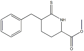 5-Benzyl-6-thioxopiperidine-2-carboxylic acid methyl ester Struktur