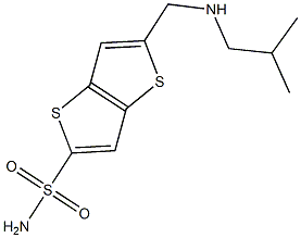 5-[[(2-Methylpropyl)amino]methyl]thieno[3,2-b]thiophene-2-sulfonamide Struktur